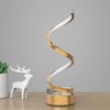 NUÜR Gold Infinity Spiral LED Table Lamp, Dimmable Metallic Bedside