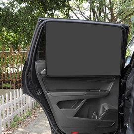 Car Curtain, Light Blocking, Built-in Magnet, UV Protection, Privacy Protection, Easy Installation, Sun Protection, Thick, UV Protection, Sun Shade & Blindfold, Car Supplies, Black (For Driver Seats)