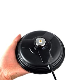 UAYESOK 5.9inch (150mm) NMO Magnetic Mount Antenna Base Ham Mobile Radio Antenna Magnet Mount with 5M(16.4ft) RG58 Coaxial Cable PL-259 Plug for HF/VHF/UHF NMO Antenna