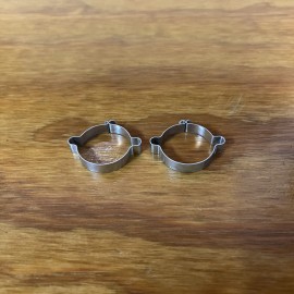 Unknown STEEL DOUBLE 1- 1/8" BICYCLE BRAKE SHIFT CABLE CLAMPS CLIPS VINTAGE NOS
