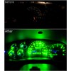 WLJH Bright Green LED Bulb Instrument Panel Cluster Gauge Light