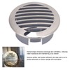 4pcs Stainless Steel Air Vents Louvered Grille Cover Vent Hood