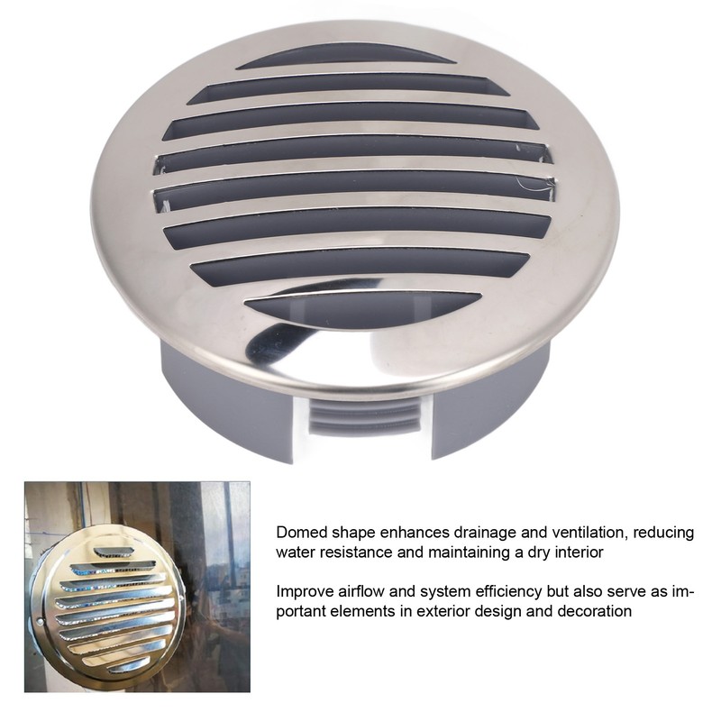 4pcs Stainless Steel Air Vents Louvered Grille Cover Vent Hood
