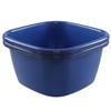 Ramddy 2 Pack 18 Quart Deep Wash Basin, Blue Dish