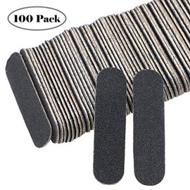 MWOOT - Juego de 100 limas de uñas a granel, desechables de doble cara, grano 180/240, lima de uñas, herramienta de manicura para uñas postizas acríli
