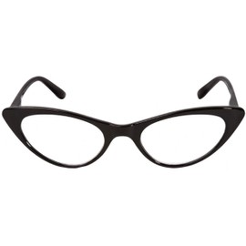 Readers The Brit Cat Eye Reading Glasses, Full Frame for Women +2.00 (2 Pair) Black and Brown Leopard (2 Microfiber Cleaning Pouches Included)