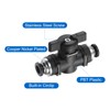 sourcing map 1/4" OD Ball Valve Push Quick Connect Pneumatic