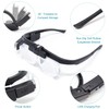 LED Head Mount Magnifier Glasses with 3 Detachable Lenses 2