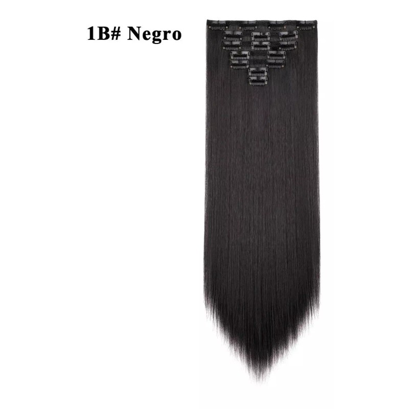 Felendy Extensiones De Cabello Con Clip, 7 Piezas, Cabeza Completa,