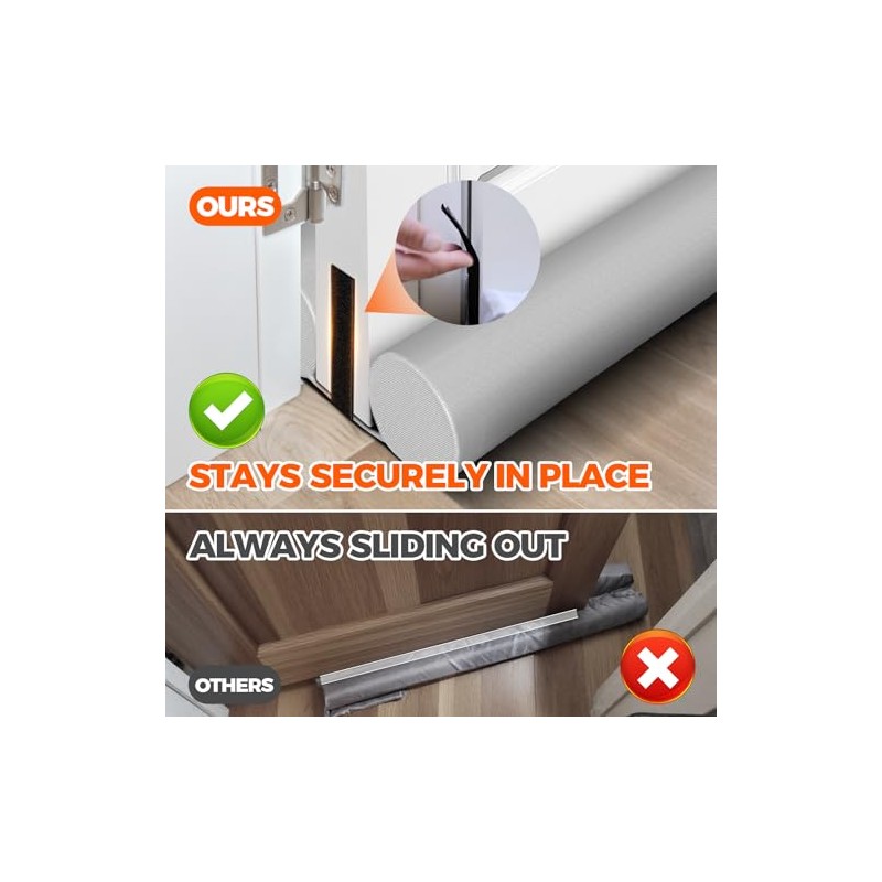 Holikme - Tope para puerta, burlete para puerta, bloqueador de