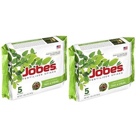 Jobe’s Tree Fertilizer Spikes, 16-4-4 Time Release Fertilizer for All Shrubs & Trees xRikXA, 10 Spikes