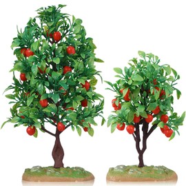 MAGICLULU 2pcs Mini Artificial Apple Trees Realistic Simulation Apple Trees Simulation Fruit Tree Micro Landscape Apple Trees for Landscaping Home Decor (Two Sizes)
