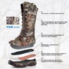 R RUNFUN Men's 16" Snakeproof Hunting Boots Waterproof Side-Zip Mud