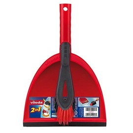 Vileda Dustpan and Brush Set, Red