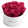 Rose Box Pink Round Infinity Roses - Flower Box 8