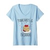Womens Pancakes and Pajamas Cute Kawaii Slumber Party V-Neck T-Shirt