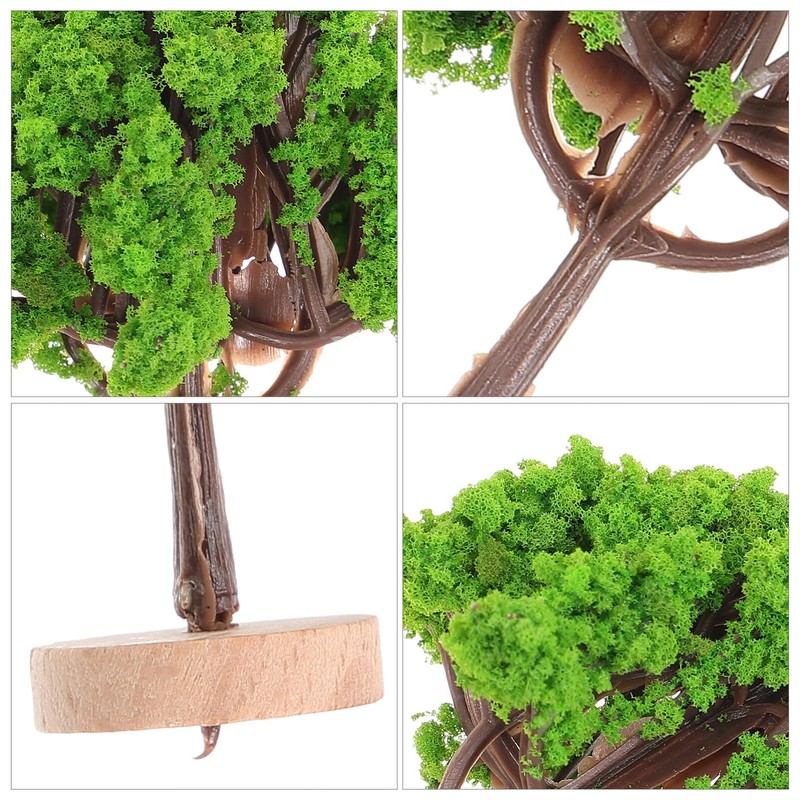 NUOBESTY 2pcs Mini Model Trees Train Scenery Miniature Trees Fake