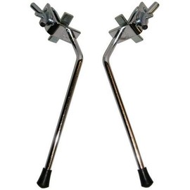 Danmar Bass Drum Spurs Clamp On Rim Vintage Style Pointed (Rubber Tips Length10.5)