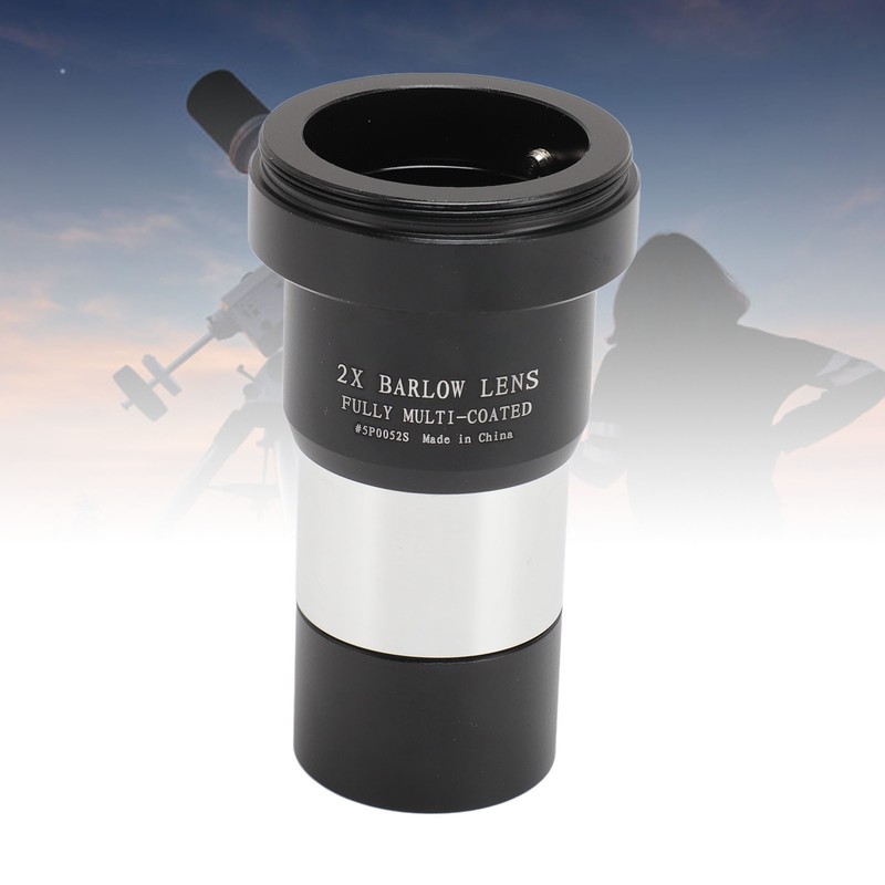 Barlow Lens 2X 1.25in Fully Multi Coated Metal Telescope Eyepiece