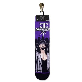ODD SOX Unisex Crew Socks - Return of the Deadman (WWE The Undertaker)-(UK adult 6-12)