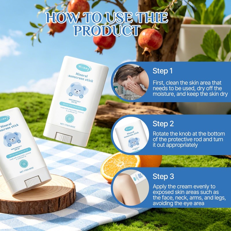 Crunier Pack of 2 Sun Cream Stick Children SPF 50,