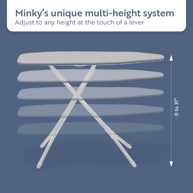 Classic 4-Leg Ironing Board with Iron Rest - Freestanding Full