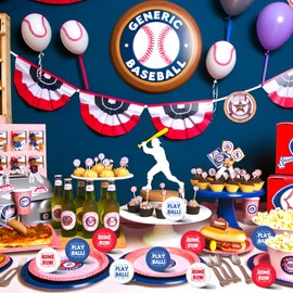 Wayyogh 24pcs Baseball Stress Balls Baseball Party Favors Colorful Foam Balls for Adults, Baseball Party Decorations Supplies Decor, Baseball School Carnival Reward for Men Women Sports Game