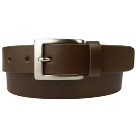 Mens Quality Leather Belt Made in UK, Dark Brown, 38-42, L