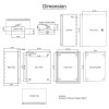 NEMA 4X Steel Electric Enclosure 16x12x8 Inches IP66 Rated Water