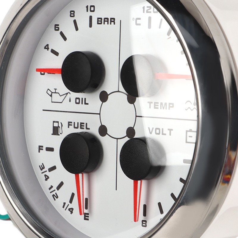 4in1 85mm Guage Multifunction Fuel Level Oil Pressure Water Temp