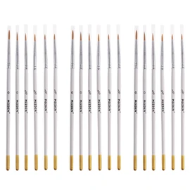 MEEDEN 18 Pack Detail Paint Brushes Set, Miniature Art Paintbrushes for Fine Detailing & Art Painting, Acrylic, Watercolor, Oil-Face, Models, Airplane Kits, Nail (Nylon Hair)