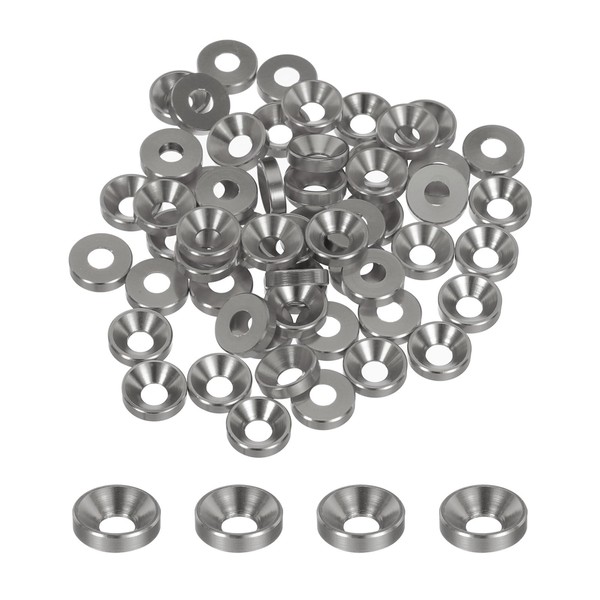 sourcing map M4 Cone Cup Countersunk Washers,Anodized Aluminum Gaskets Cup