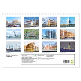 Digital - Kubistisch - Piktorial (Wandkalender 2025 DIN A3 quer), CALVENDO Monatskalender [Calendar] CALVENDO and Rohwer, Klaus