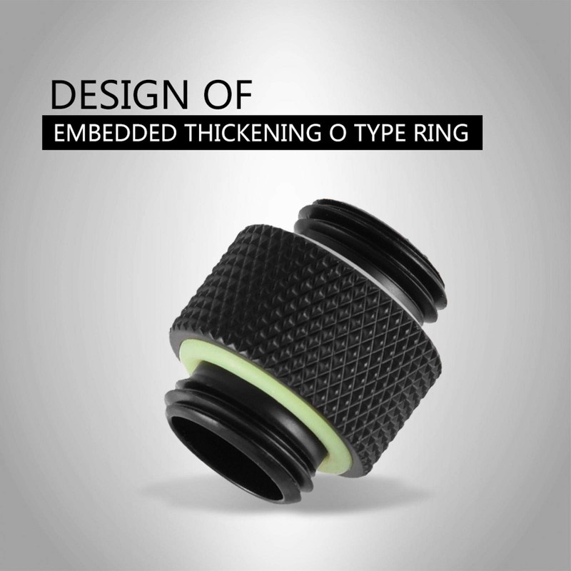 G1/4 Thread Fitting Adapter, Tonysa 2 Pieces Computer Water Cooling