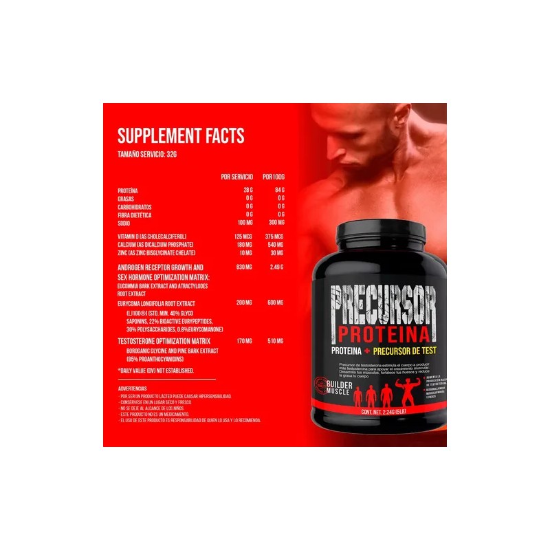 2.2 Kg Testo Precursor Testosterona+prote Para Hombres Sabor