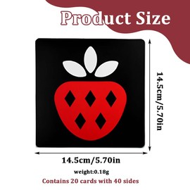 20 Pack Baby Learning Cards, Colorful Black and White High Contrast Baby Cards, Black and White Toys for Newborn Brain Development, Visually Stimulating Learning Activity Cards