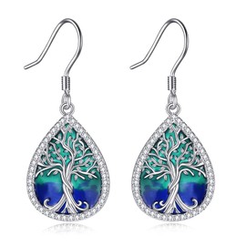 Nordic Earrings 925 Sterling Silver Compass/Tree of Life Celtic Viking Hanging Earrings Nordic Jewellery for Women Girls Nordic Heather, Sterling Silver, Not known.