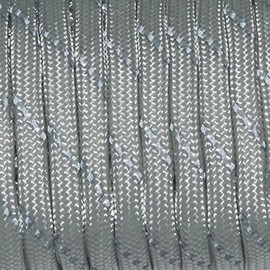 1pcs 550 Reflective Paracord 7 Core Parachute Cord 100FT Strand for Buckles Bracelet Light Grey(Light Grey)