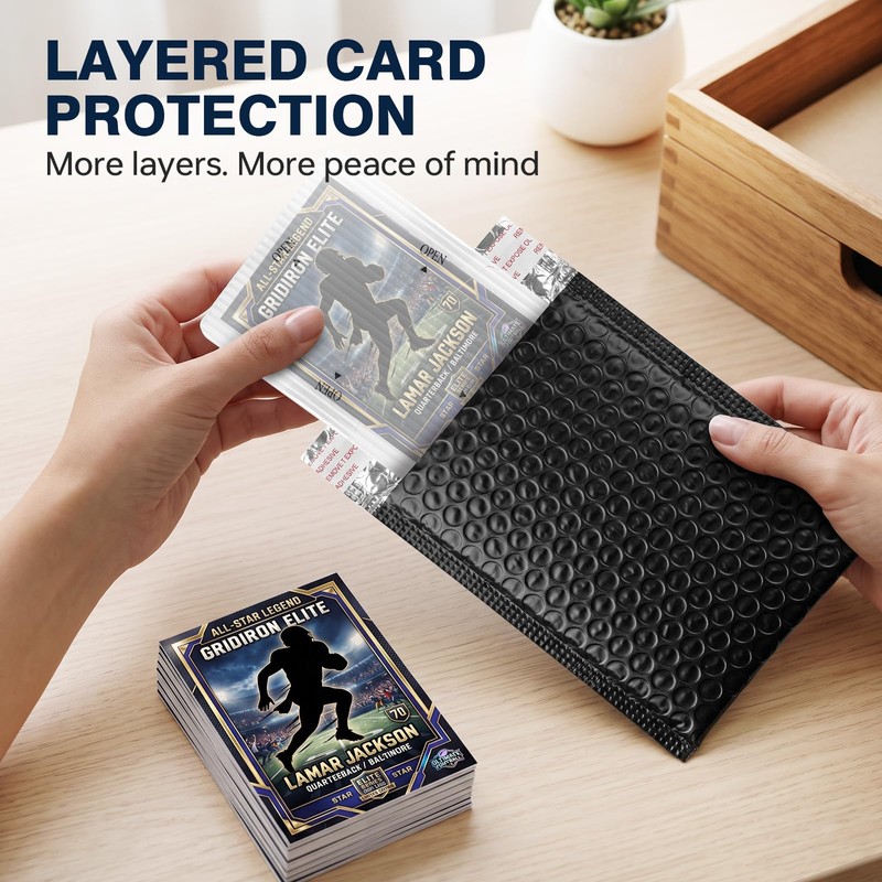 Trading Card Shipping Kit with Bubble Mailers, Kraft Envelopes and