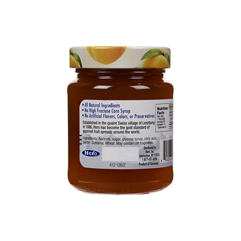 Hero Apricot Fruit Spread, 12 oz