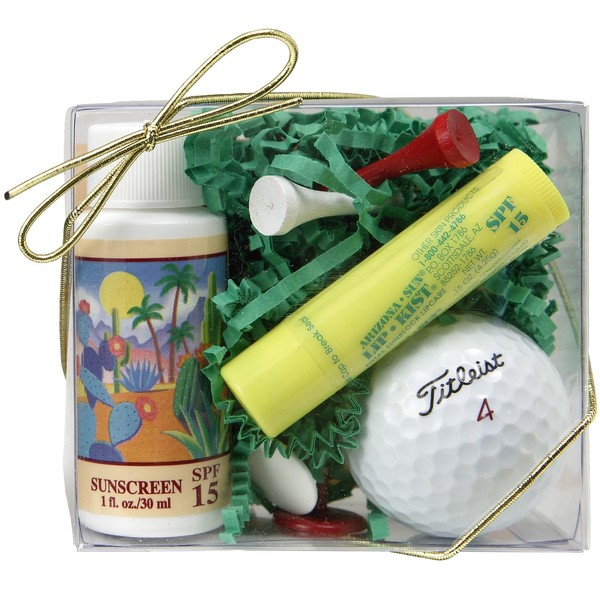 Arizona Sun Golf Set – Includes Sun Screen SPF 15 – Sun Protection – SPF 15 Lipkist Lipbalm – Sun Protection lip balm for lips - Golf Tees – Ball Markers – Golf Ball