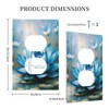 Tewujay Blue Flower Light Switch Cover 1 Gang Outlet Plate