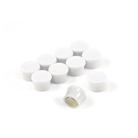 Small High Power White Memo Board Magnets for Fridge, Whiteboard, Noticeboard, Filing Cabinet - Pack of 50
