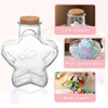 WHJY 29oz Star Shaped Glass Jar with Cork Lid for