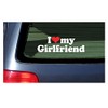 I Love My Girlfriend ~ White Car Window Sticker with