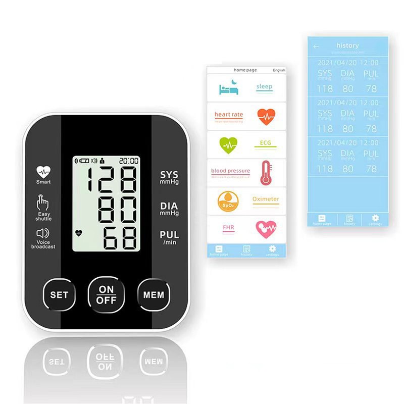 Blood Pressure Machine High Accuracy Voice Broadcast Automatic Intelligent LCD