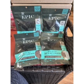 EPIC (4 PK) Sea Salt Beef & Beef Liver Bites 2.5oz Ea Exp 9/25
