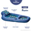 Aqua Luxury Water Lounge, X-Large, Inflatable Pool Float with Headrest,