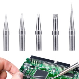 Pack of 5 ET Soldering Tips, ETS ETA ETB ETT ETD Replacement Soldering Tips Set, Soldering Iron Tip Welding Pen Nozzle, ET Soldering Tip Replacement for Weller WES51 WESD51 WE1010NA PES51, for