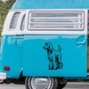 Extra Large 460mm 'Strutting Afghan Hound Dog' Transparent/Clear Sticker Decal